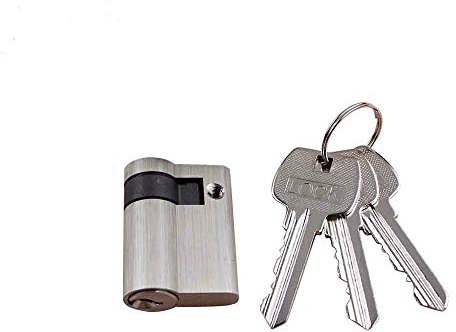 TüRzylinder SchließZylinder,Profilzylinder 45mm Schlosszylinder Single Open Core Messing Schlafzimmer Glas Büroschloss mit Schlüssel Knaufzylinder LäNge