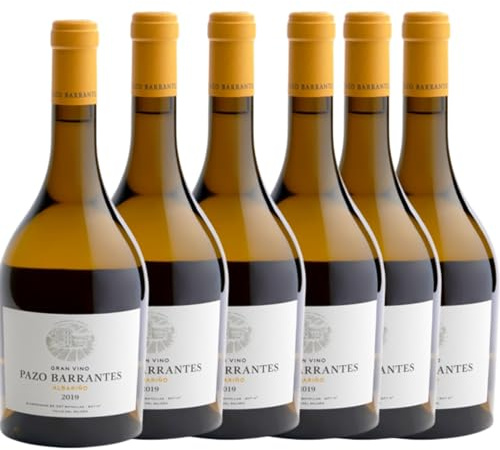 Gran Vino Pazo Barrantes 2021 - Vino Blanco Albariño - Combinar con Mariscos Frescos, Pescado a la Parrilla y Platos de Cocina Gallega - Pack 6 Botellas 750ml