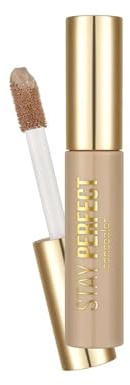 Flormar Stay Perfect Concealer – correttore liquido con applicatore jumbo, copriocchiaie idratante e coprente, texture cremosa, lunga tenuta, ideale per trucchi donna, 006 Medium Beige