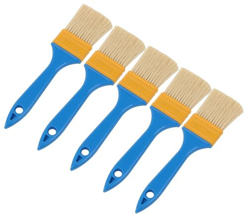 RDEXP 5 pinceles de pintura para pintor profesional con mango de plástico azul de 5 cm