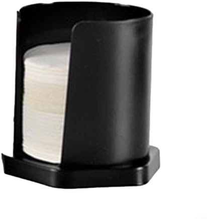 Zoegneer Kaffeefilter-Papier-Aufbewahrungsbox, Filterpapierhalter, rund, Mokkakanne, Filterpapierhalter für Café, Hotel, Bar, Zuhause (schwarz)