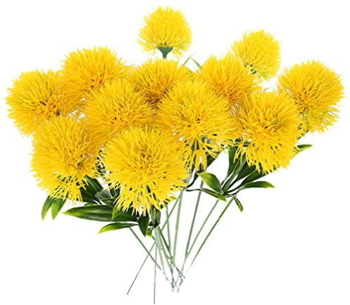 Luxshiny 12stücke Künstliche Dandelion Blumen Für Hochzeitsdekoration Elegante Fake Dandelions Für Heim Und Gartenarrangements Für Fotorequisiten Und Partys
