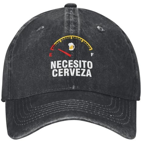 AEIKHAEC Baseballmütze Unisex Necesito Cerveza Casual Baseballkappe Sommer Ich Brauche Bier Lustig Trucker Hut Sonnenblende Outdoor Gym Hüte Unisex Männer Baseballkappen Geschenk