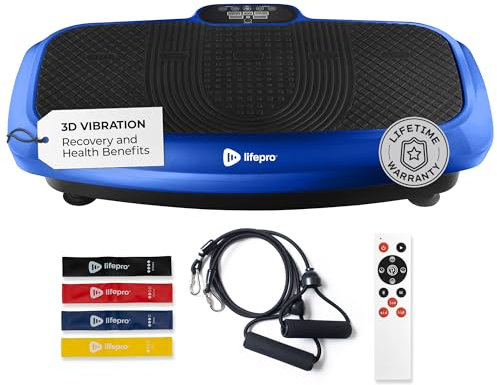 LifePro Turbo 3D Vibration Plate Exercise Machine for Home, Dual Motor Oscillation & Pulsation, Whole Body Workout Equipment (Blue)
