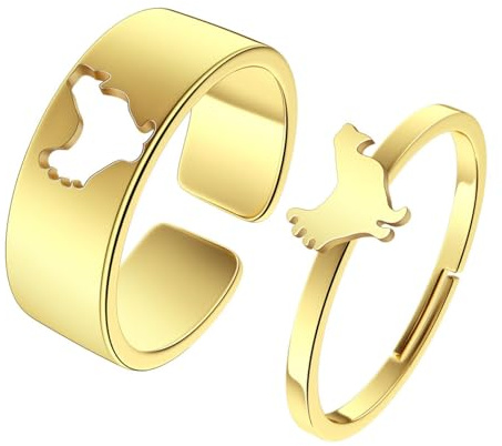 SiVaji Ring Ringe Damen Bijouterie Herren Tier Huhn Muster Ring Paar Einfach Männer Frauen Retro Party Geometrisch Punk Hochzeit