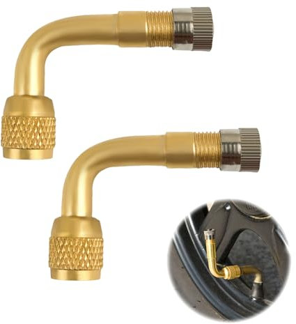 2 Stück Autoventil Verlängerung,Ventilverlängerung Rennrad,Autoventil Adapter,Reifenventil Adapter,Eckventil Verlängerung,Multifunktional Luftpumpe Eckventil,Geeignet Für Fahrräder Und Motorräder Auto
