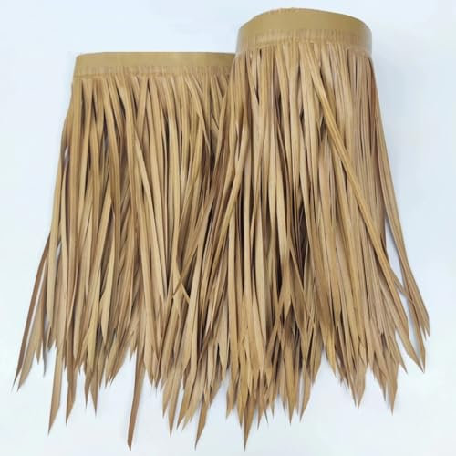 ZIUSFAC Piastrella Di Paglia Sintetica Tegola Di Paglia Finta Rotoli Di Palma Artificiale Di Paglia Anatra Barca Tende Tetto In Erba Di Paglia Hawaii Tetto In Paglia Per Recinzione Festa Bar(8x0.5m/26