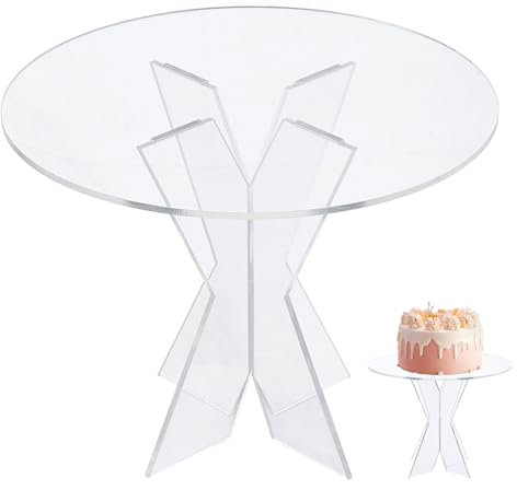 DICOSMETIC Présentoirs à Gâteaux en Acrylique Ensemble de Présentoirs Ronds pour Table à Desserts Organisateur de Cupcakes Support Transparent pour Présentation de Nourriture Fournitures de Fête