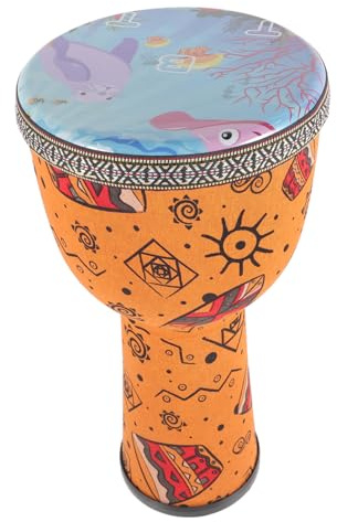 WESIEVYA Djembe Schlaginstrument aus Pvc mit Lautem Klang und Einfachem Gebrauch 8 Zoll Kinder Djembe Handtrommel für Bühne und Musikveranstaltungen