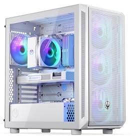 ENDORFY Arx 700 White ARGB PC Gehäuse Weiß mit Hartglas Seitenfenster | 4x Stratus 140 PWM ARGB Lüfter, USB C 10 Gbit/s, Radiatoren bis 360 mm, GPU bis 410 mm