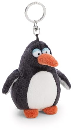 NICI Llavero Pingüino Jorge Thunder de 9 cm, Gris, Fiel compañero de Peluche para Mochila o Bolso, Llavero para Todos, 62402