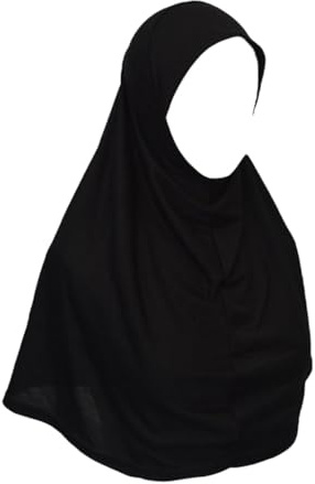 Oriental Trade Ninja Under Scarf Hijab, Plain Cotton Turlu, 40 x 43 cm, Machine Washable (Black, XXLarge)