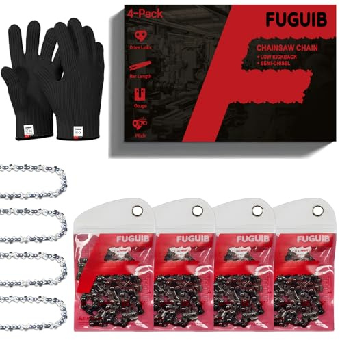 4-pack 20 cm sågkedjor 1/4 tum 1,1 mm 45 TG 20 cm svärd, minimotorsågskedja för trädgård och träbearbetning