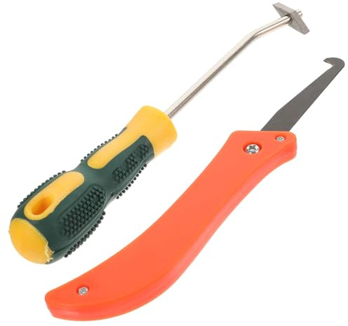Vaguelly Herramientas Mango Abs y Goma 2piezas de Acero Tungsteno para Eliminar Lechada y Mortero Color Aleatorio para Juntas de Baldosas en Azulejos de Cocina y Baño