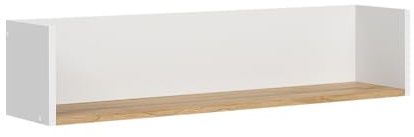 Vicco Wandregal Viktor, Weiß/Artisan, 93.4 x 20 cm | zur Wandmontage für Bücher, Dekoration oder Badutensilien