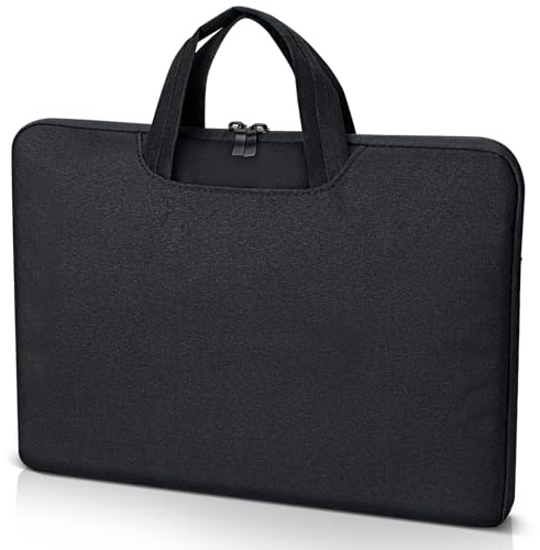 AiQInu Housse Ordinateur, Saccoche Ordi Portable, Sacoche PC Imperméable avec Poche Externe & Poignée Latérale, Housse PC Protection 360° pour MacBook Air/Huawei/Lenovo/HP/Samsung