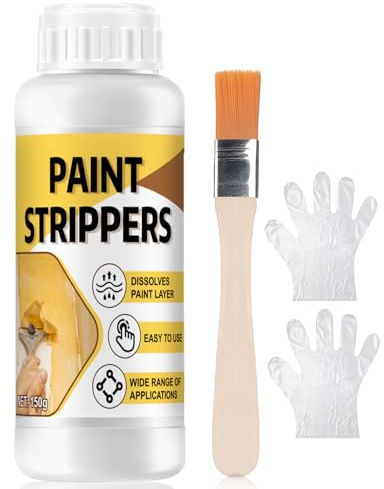 NoxGule 150g Décapant Peinture, Decapant Peinture Bois, Décapant Peinture Metal, Décapant Puissant, pour Enlever les Anciennes Peintures sur les Surfaces en Bois et en Métal