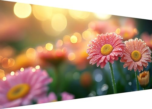 5D Diamond Painting Chrysanthemum, Plant Diamond Art Painting Kits for Adults Kids, DIY Square Full Drill Cross Stitch Crystal Creations Gem Art Dimond Paintings for Home Room Decor 16 * 36 L1-971