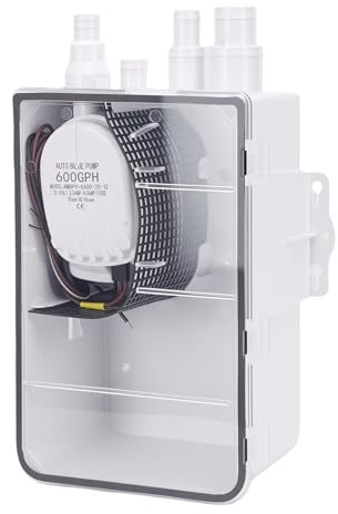 ZAICOLER Sistemas di Pompa di Sentina per Doccia 12V Portata di 600 Galloni all'Ora Design Ingressi Multipli Interruttore Automatico Scatola di Scarico Pompa Sentina Impermeabile