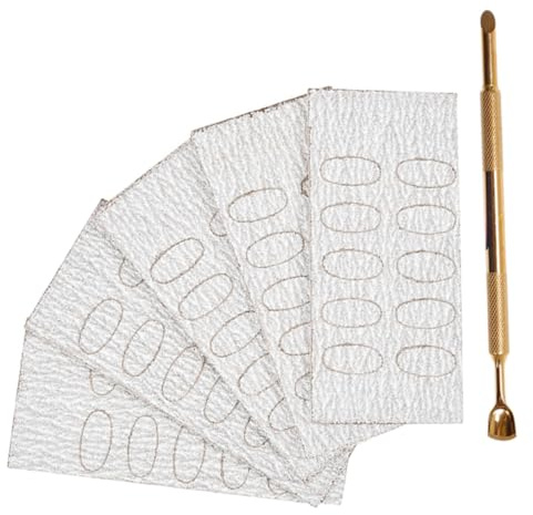 MAGICLULU Juego de Herramientas para Uñas Removedor de Cutículas y Papel Abrasivo Fino, Adecuado para Pedicura Profesional y Cuidado Personal