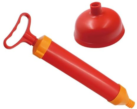 PNJB Manual Pump with Plunger Head, Drain Cleaner, Reusable, Drain Unclogger for Sink, Bathroom, Kitchen & Floor Drains, Plastic Pipe Cleaning Tool for Home & Commercial Use