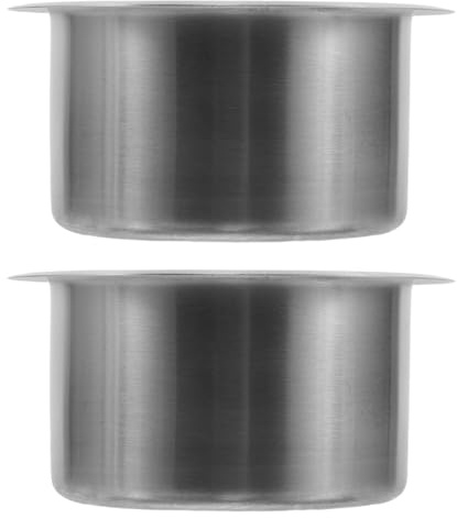 Gatuida Inserti Portabicchieri in Acciaio Inox per Divano Reclinabile, Portabicchieri per Bracciolo Camper e Auto, Set 2 Pezzi Bordi Arrotondati per Protezione Tessuto e Facile