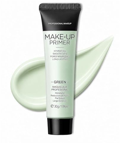 Green Tone Primer, Redness-Neutralising, Hydrating and Lightweight | Pore-blurring formula, smooth radiant base, for long-lasting daily makeup, work, parties and special occasions