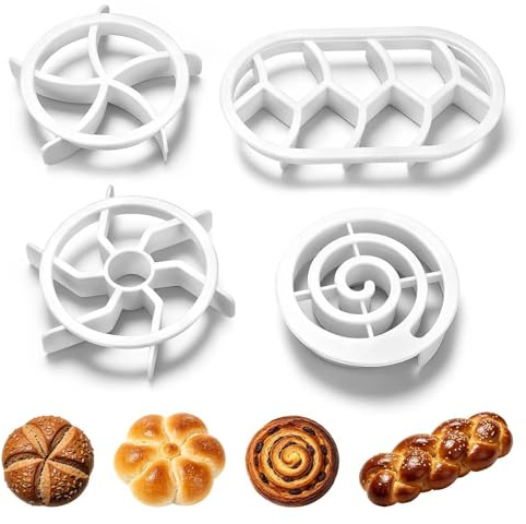 Brötchenstempel Set 4 Stück Brotstempel Christina Semmelstempel Plätzchen Brötchen Ausstecher Brotstempel Brotdrücker Werkzeuge für Brot Und Kekse für DIY-Backen