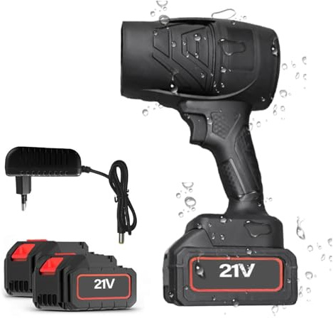 Soffiatore Turbo,Ventilatore Elettrico Portatile Turbo Regolabile,Soffiatore D'aria Per Auto - Per Patio, Neve, Auto, Giardino, Industriale, Esterno, Garage, Tenda, Camper