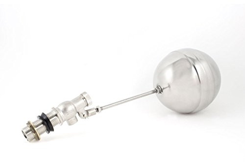 Sourcingmap Tank Pool Liquid Level Metal Floating Ball Valve 1/2 PT Threaded