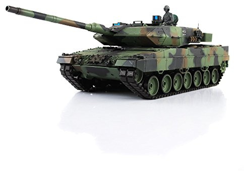 1/16 Scale Remote Control RC Tank, HengLong 1/16 Scale German Leopard 2A6 RTR RC Tank Plastic Sound Smog 3889 Model