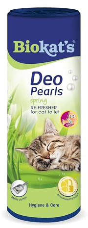 Biokat's Deo Pearls Spring - Streuzusatz mit Duft für Frische und feste Klumpen in der Katzentoilette - 1 Dose (1 x 700 g)