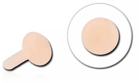 Inoki - 2 mm große Bioflex-Minischeibe für aufsteckbares Labret für unsichtbares Piercing - Durchmesser 2 mm - Fleisch