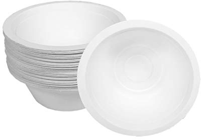 Bol Cuenco desechable de 350 ml, caña de azúcar, ecológico compostable Biodegradable, Apto microondas. Caja de 1.600 Unidades.