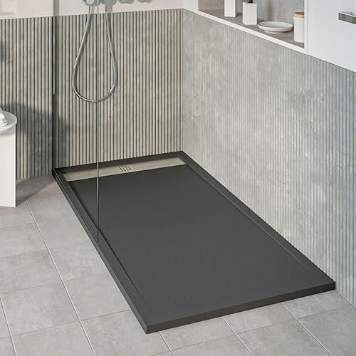 KOES - Kunstharz-Duschwanne Modell VOIGA – 70x150 – Schwarz RAL 9005