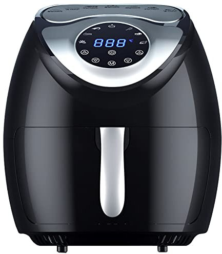 HMTE Freidora de Aire 8L 1800W Cocina Saludable Antiadherente, fácil de Usar y Control de Temperatura Ajustable, Cocina sin Aceite para Horno, Cesta Apta para lavavajillas (8l)