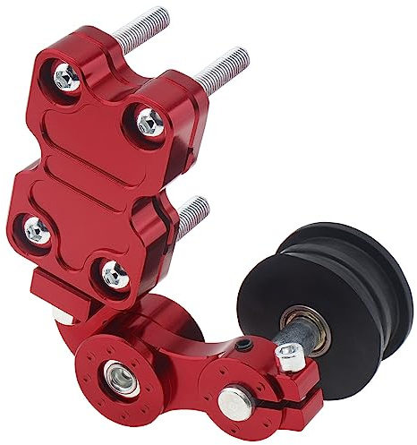 Windance Tensor de cadena ajustable para motocicleta, Chopper, ATV (rojo)
