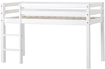 Hoppekids ECO Dream Halbhochbett, 70x160 cm, Weiß - TÜV-Zertifiziert, Nordisches Umweltzeichen, FSC-Zertifiziert