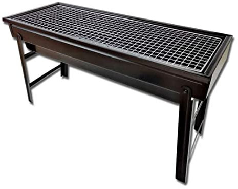 ATIBOSH Gril de Barbecue Portable Gril de Table à Grand Feu, Filet de Gril en Acier Inoxydable, Convenant à 3-6 Personnes en Plein Air, Camping, Gril de Pique-Nique