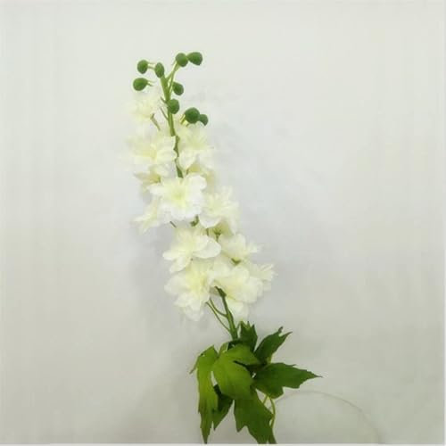 HXSCOO Eine gefälschte Rittersporn-Simulations-Rittersporn-Seiden-Veilchen-Blumen-Hyazinthe-Pflanze for Hochzeits-Mittelstücke, dekorative Blumen (Color : Weiß)