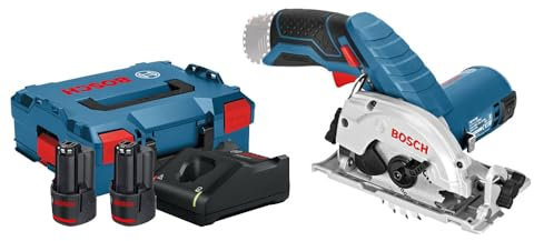 Scie circulaire 12V GKS 12V 26 + 2 batteries 3 Ah + chargeur + coffret L BOXX BOSCH 06016A100Y