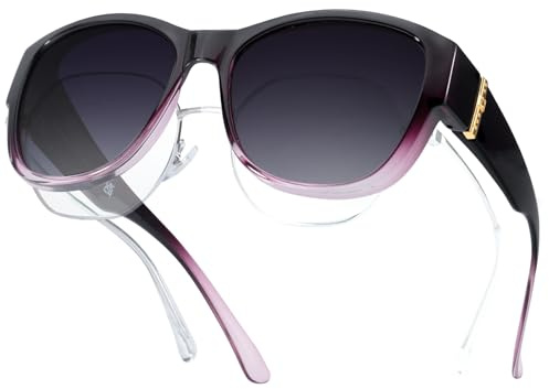 LVIOE Überzieh Sonnenbrille Polarisiert für Damen | Trendige Sonnenbrille Brillenträger mit UV400 Schutz Gläsern