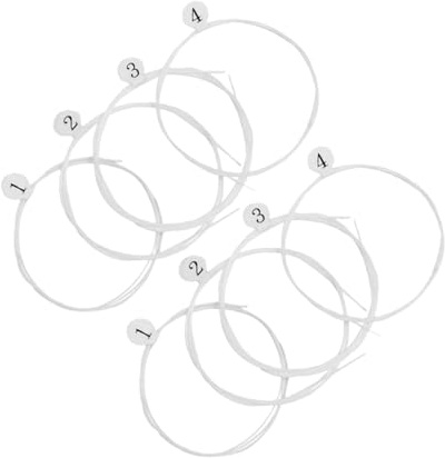 Transparente Ukulelensaite aus Nylon, 8 Stück Ersatzsaiten | 1 Saite 0, 4 Saite 0, 28mm, 3 Saite 0, 32mm, 34mm, 2 Saite 0, 24mm