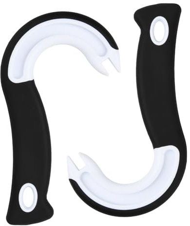 Nivofu 2pcs Apriscatole Manuale, Apriscatole Forma di J, Apriscatole Manuale Professionale, Apriscatole per Cibo in Scatola, Apriscatole ad Anello, Maneggevole Apriscatole per Barattoli Coperchi