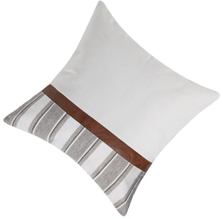 CIYODO Dekorativer Kissenbezug Mit Streifendesign Maschinenwaschbar Und Langlebig Für Wohnzimmer Und Sofa