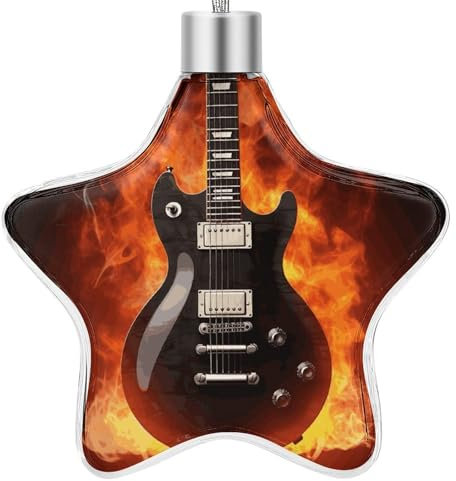 Weihnachtsschmuck 2024 Weihnachtsbaum Stern Anhänger Rockgitarre Lustige Weihnachtsanhänger Hängende Weihnachtsbaum Dekoration für Zuhause Neujahr Party Supplies Geschenke