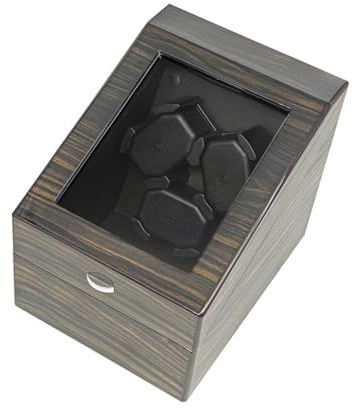 kowaku Automatischer Uhrenbewegerhalter, 3 + 3 Steckplätze, Vitrine aus PU-, Mehrzweck-Uhrenaufzugsmaschine, Aufbewahrungsbox für Damen und Herren