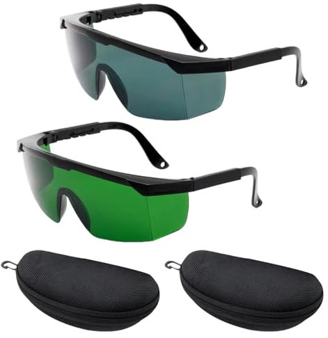 Jortmrd 2 Piezas Gafas Proteccion Laser IPL 200nm-2000nm Gafas Laser Depilacion Gafas de Seguridad Láser Gafas de Protección UV para Depilación, Infrarrojos, Protección Ocular