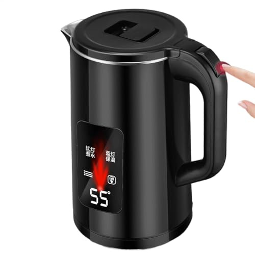 Théière électrique, bouilloire électrique, Bouilloire à eau en acier inoxydable, Chauffe-eau électrique à ébullition rapide 3L pour chambre à coucher, cuisine et réunions de famille