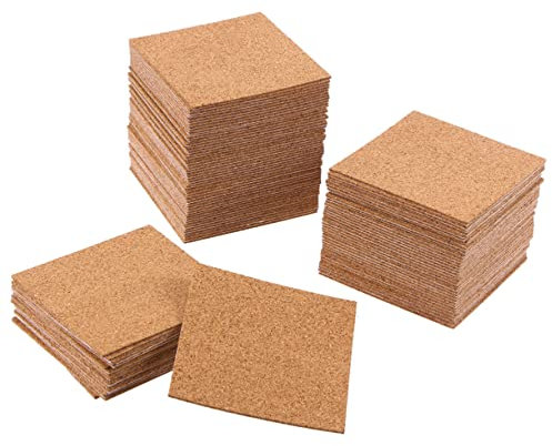 Operitacx 36piezas Posavasos De Corcho Autoadhesivos Grosor Láminas De Corcho Para Posavasos y Manualidades Tira De Almohadillas De